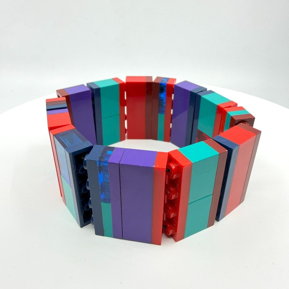 LEGO Colorful Brick Bracelet Y2K Statement Chunky Festival Jewelry Bohemian